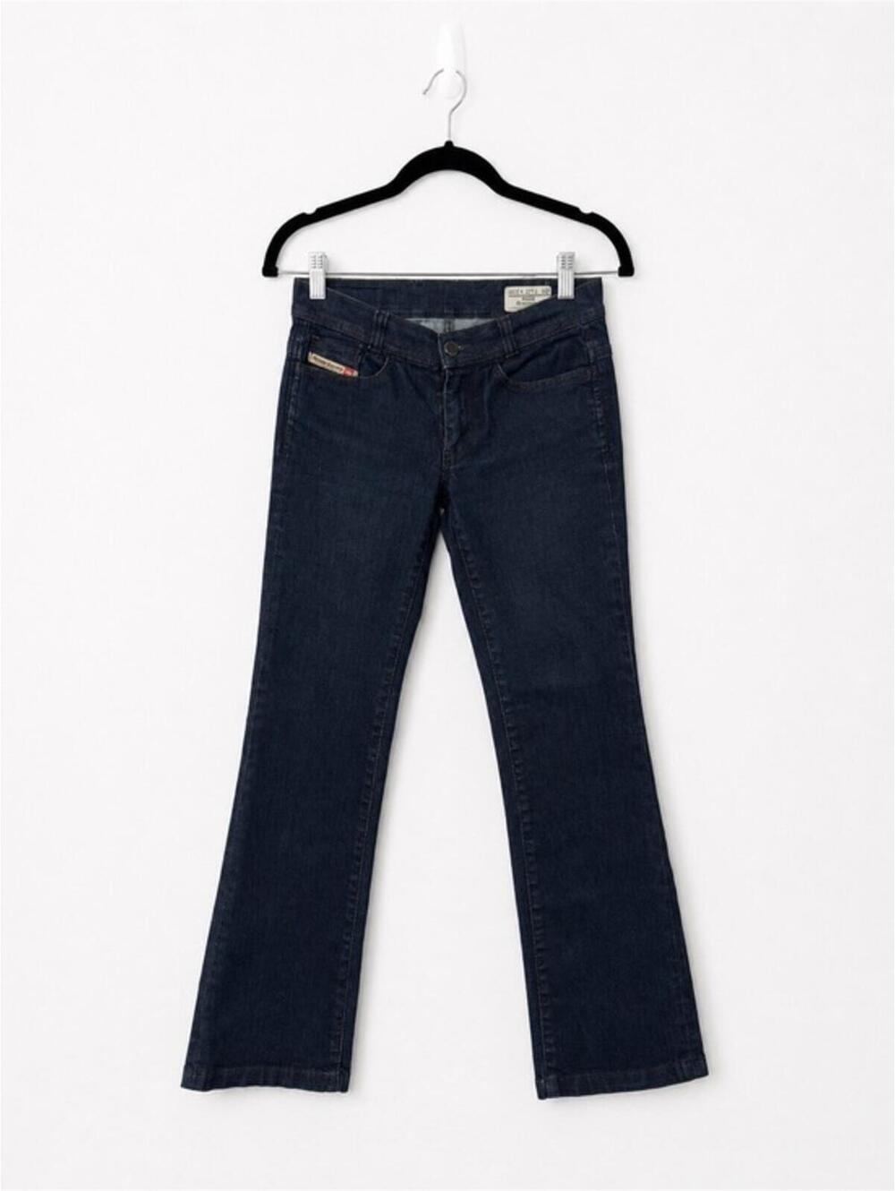 Diesel Soozy Women's W27 L32 Dark Wash Stretch Bootcut Jeans Made in Italy Y2k